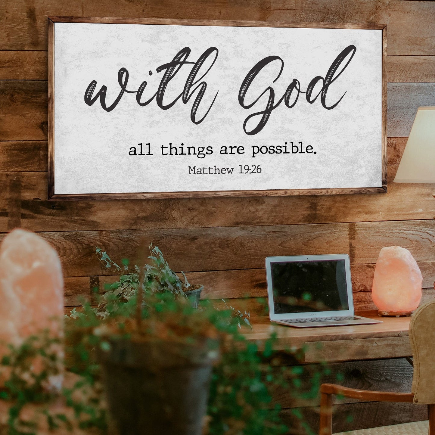 Matthew 19:26 With God All Things Are Possible Canvas Art