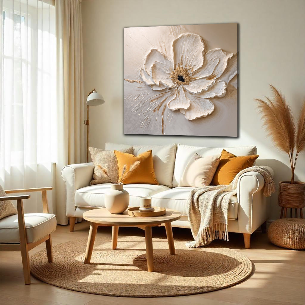 Square Floral Canvas Wall Art