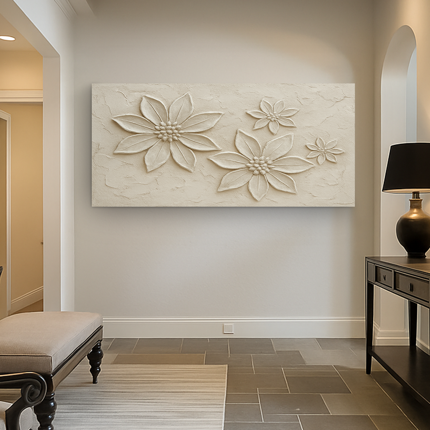 Floral Abstract Canvas Wall Art - Botanical Art
