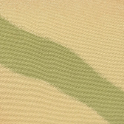 Close up of the sage green band against cream, showing the matte canvas surface