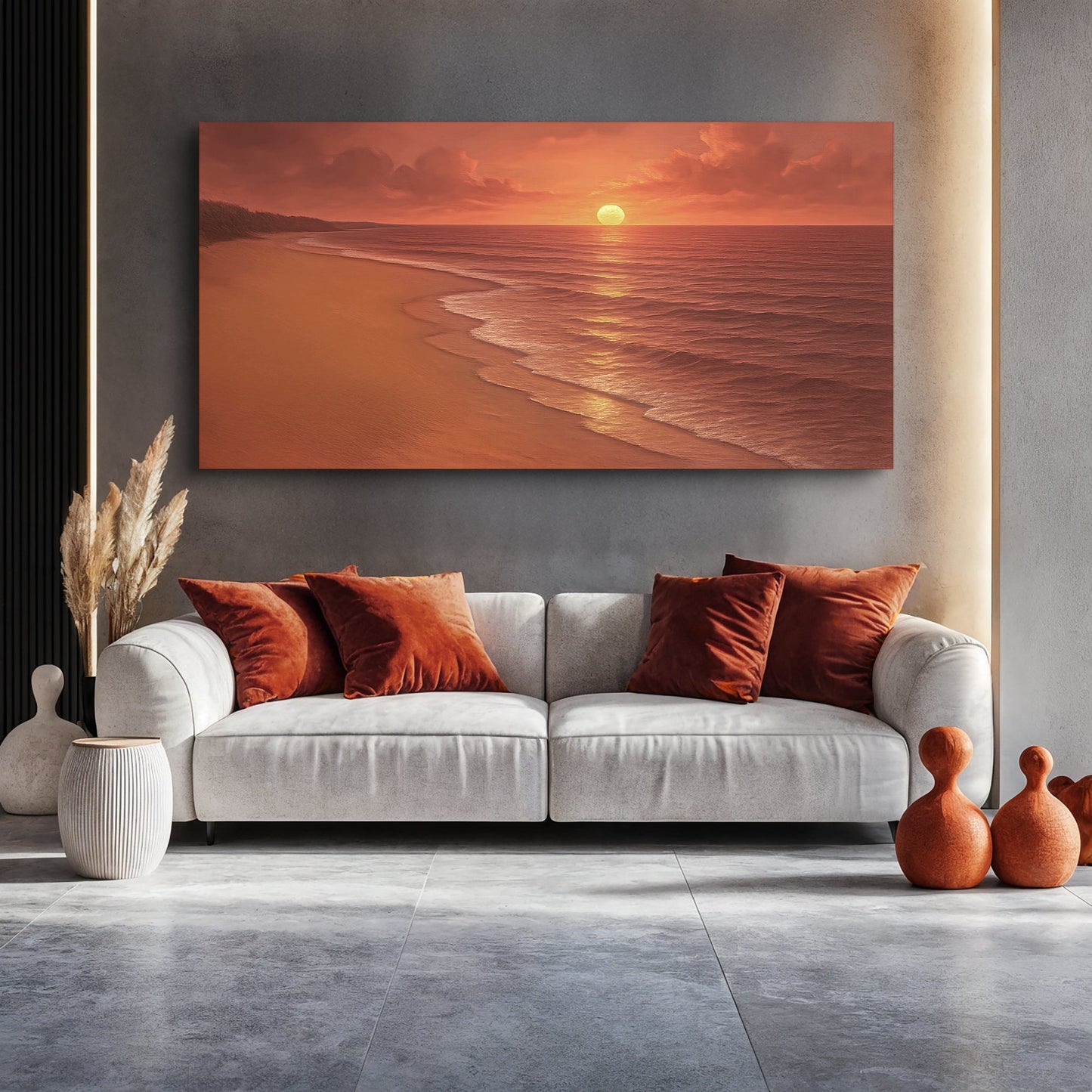 Beach Shoreline Coastal Canvas Wall Art