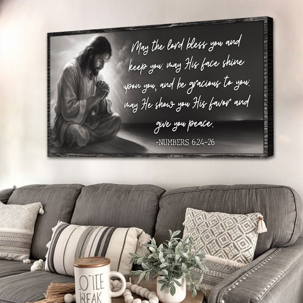 Numbers 6:24-26 May the Lord Bless You Canvas Sign