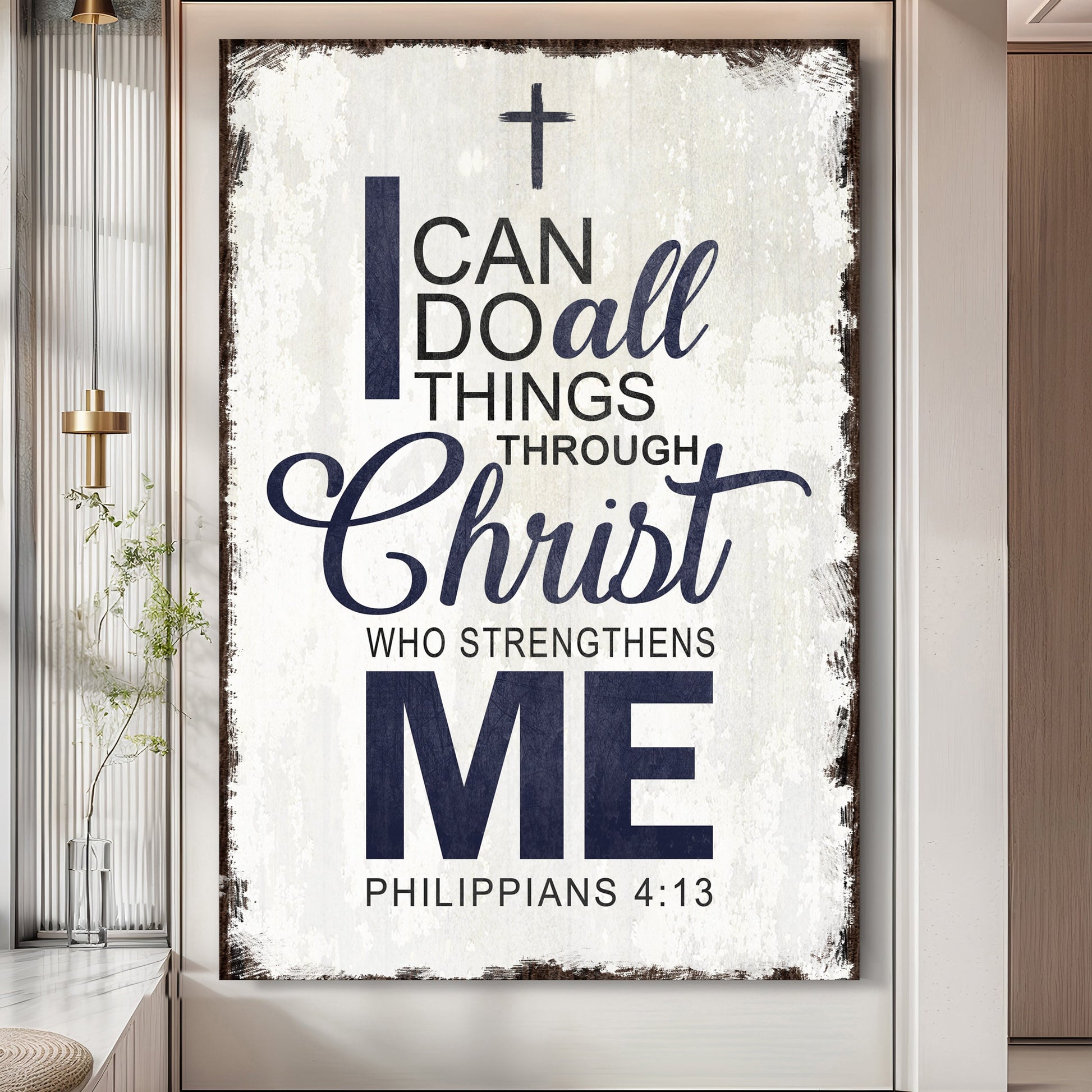 Philippians 4:13 I Can Do All Things Faith canvas wall art — second style