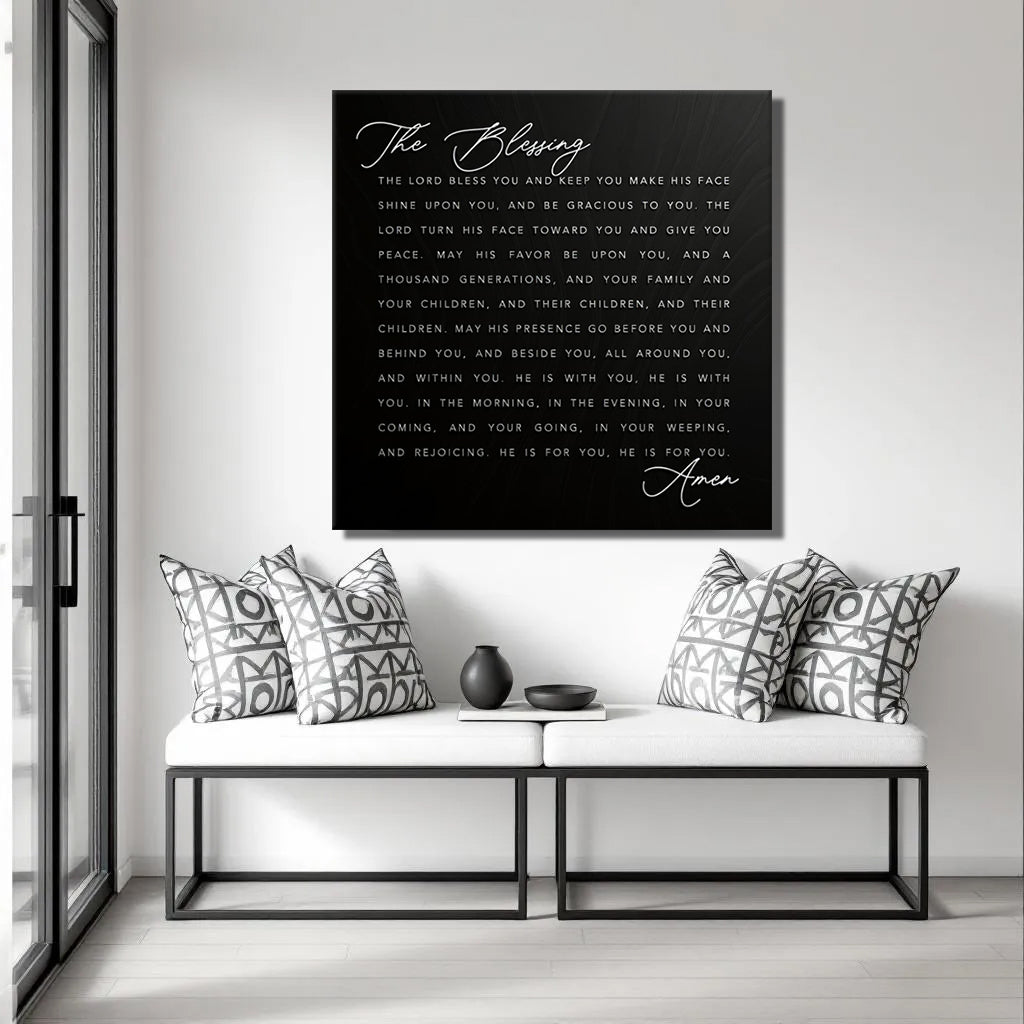 The Blessing Faith Canvas Wall Art Sign