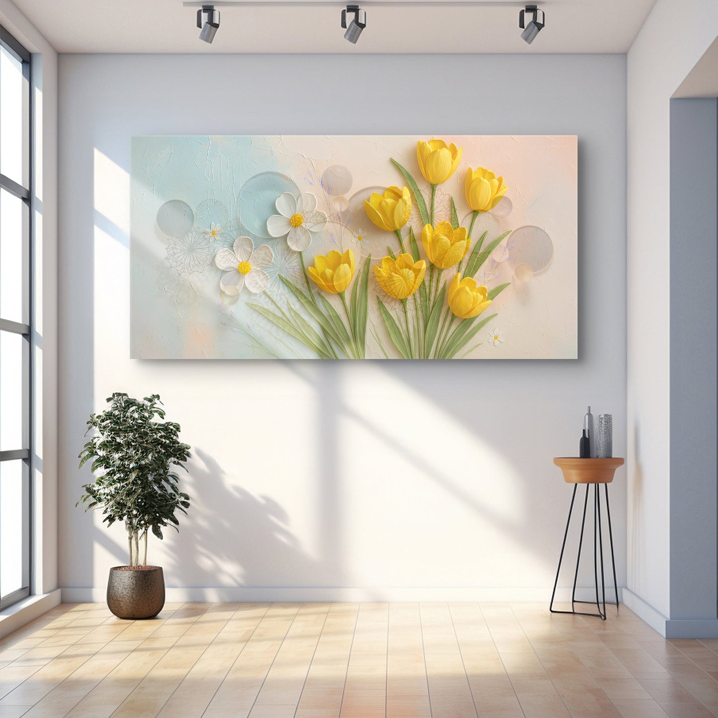 Panoramic Floral Canvas Wall Art