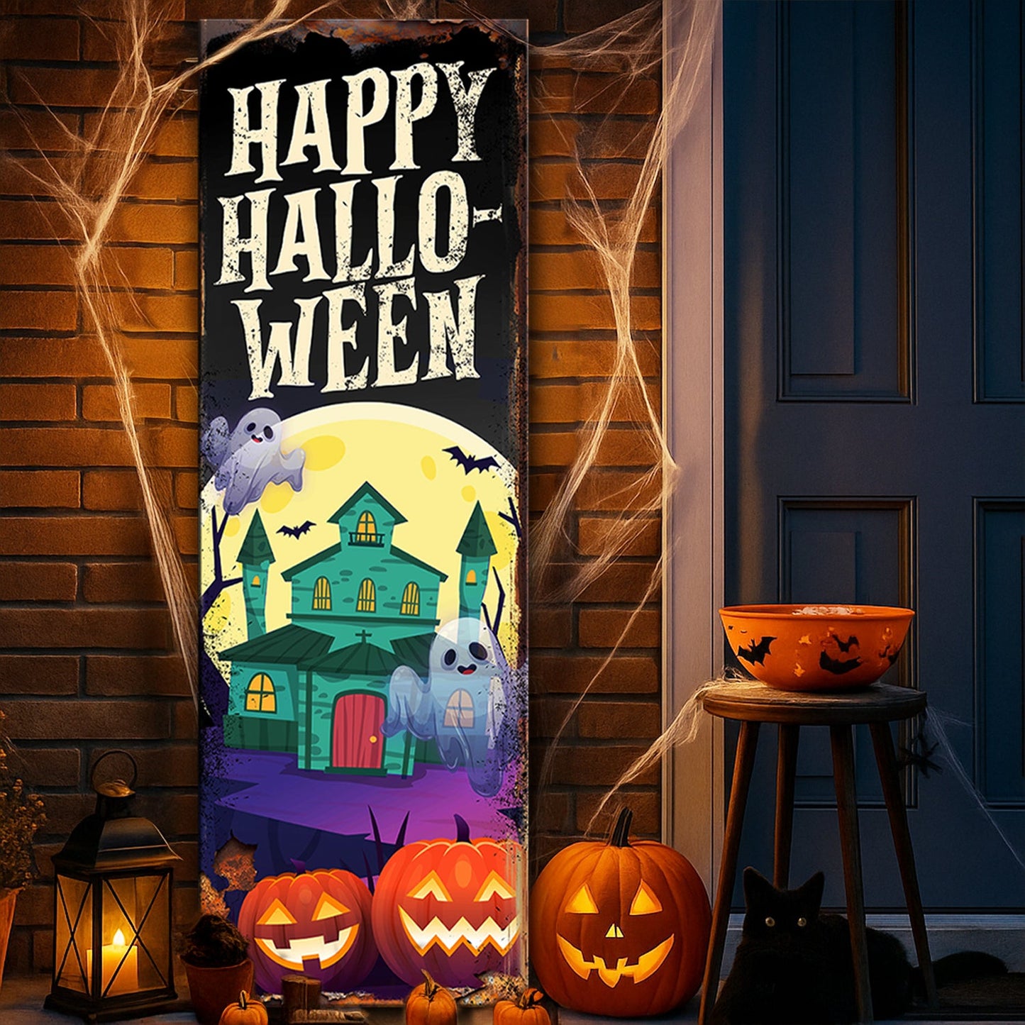 Halloween Welcome Canvas Wall Art