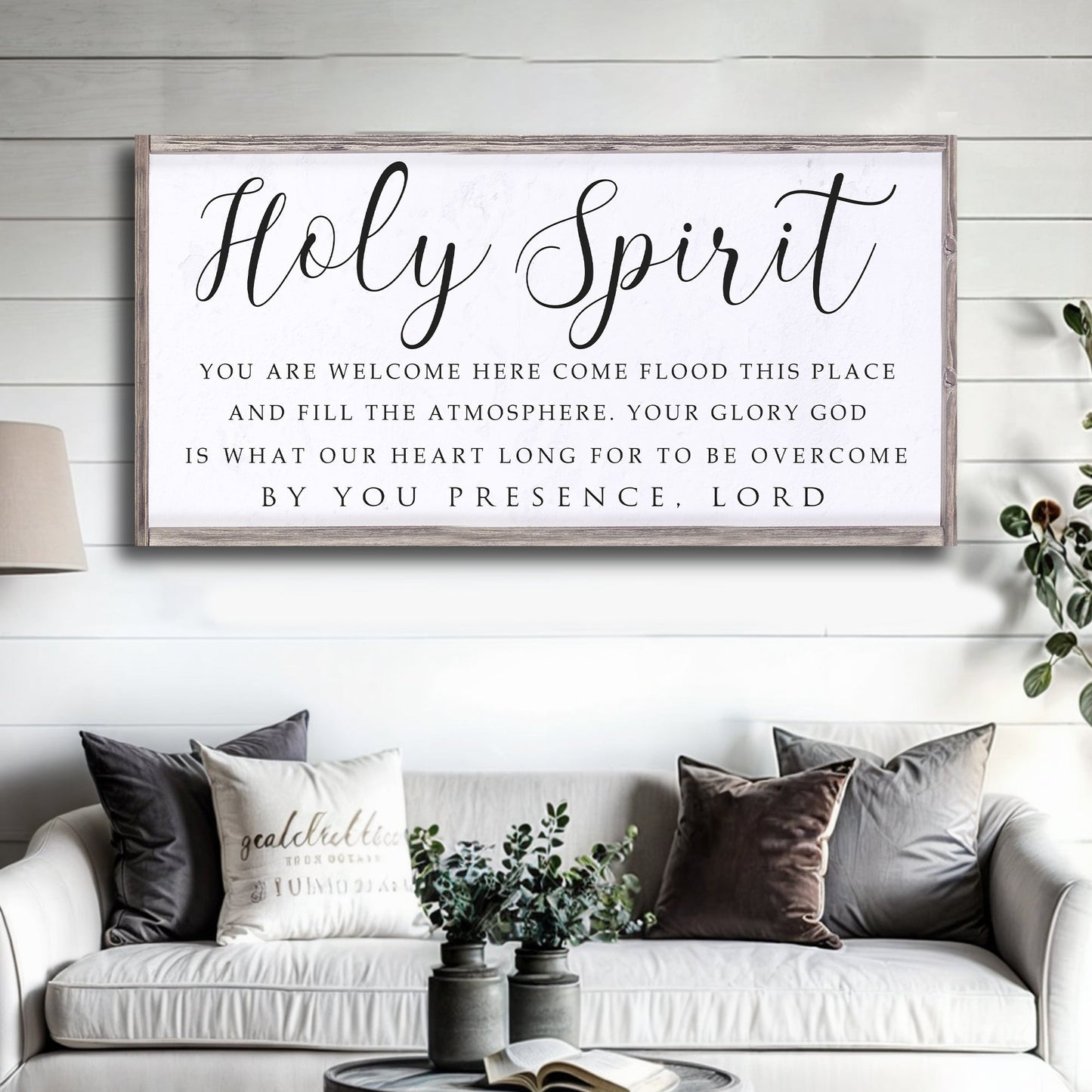 Holy Spirit You Are Welcome Here Faith Canvas Wall Art