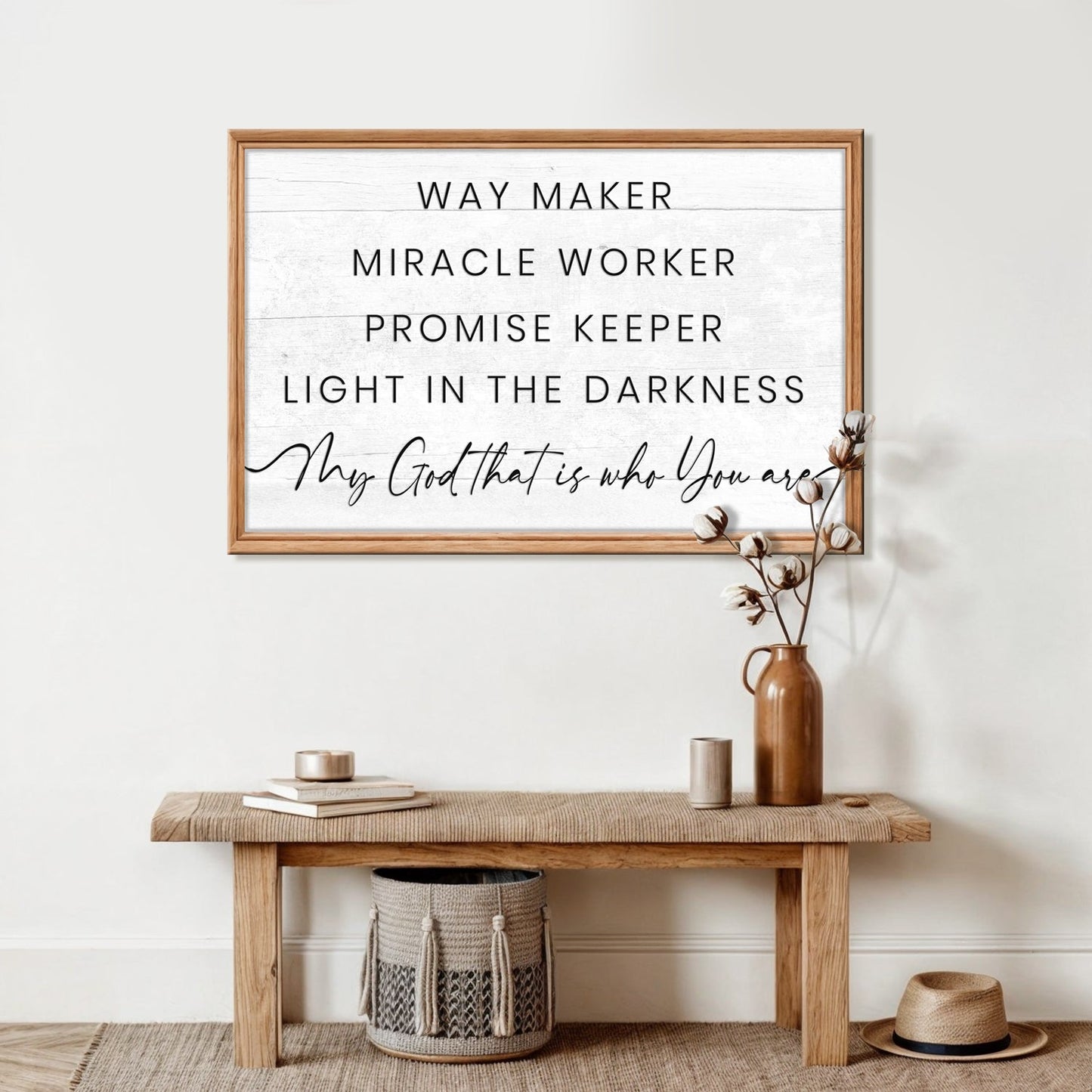 Way Maker Miracle Worker Faith Canvas Wall Art