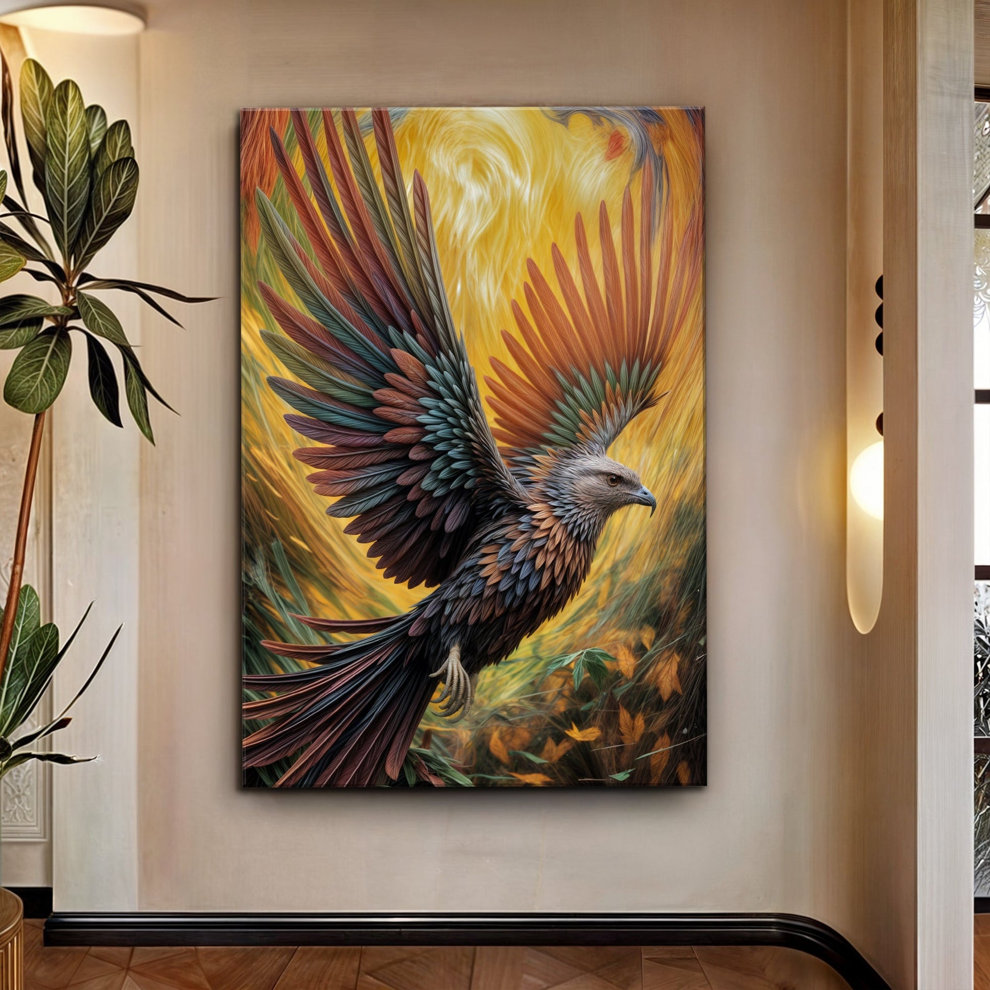 Flight of Fancy bird canvas wall art nature living room bedroom decor