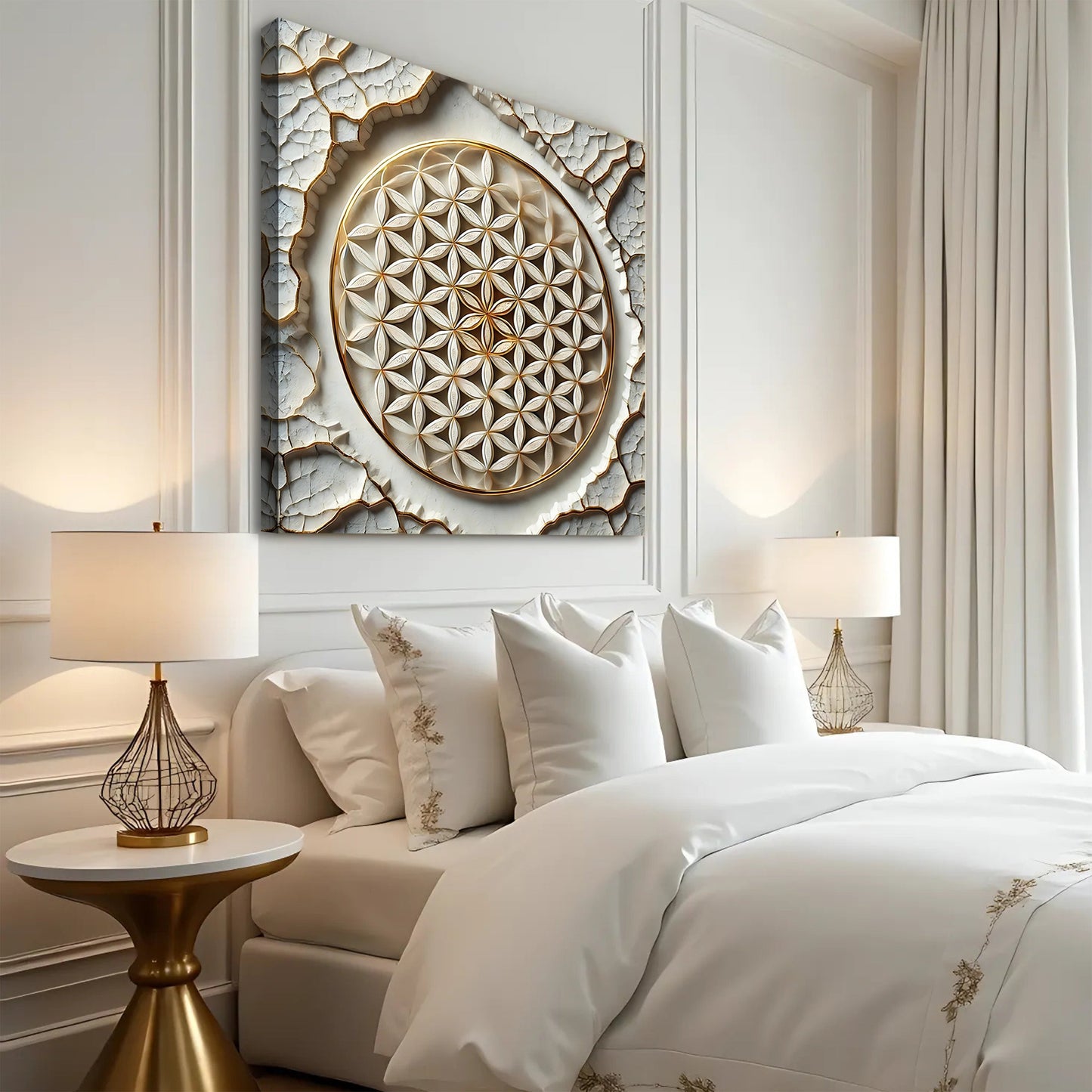 Flower of Life 3D Canvas Wall Art - Style C