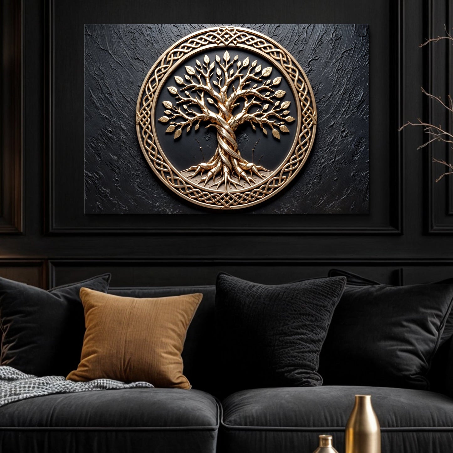 3D Celtic Tree of Life Canvas Wall Art V