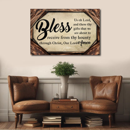 Bless Us Oh Lord Faith Canvas Wall Art