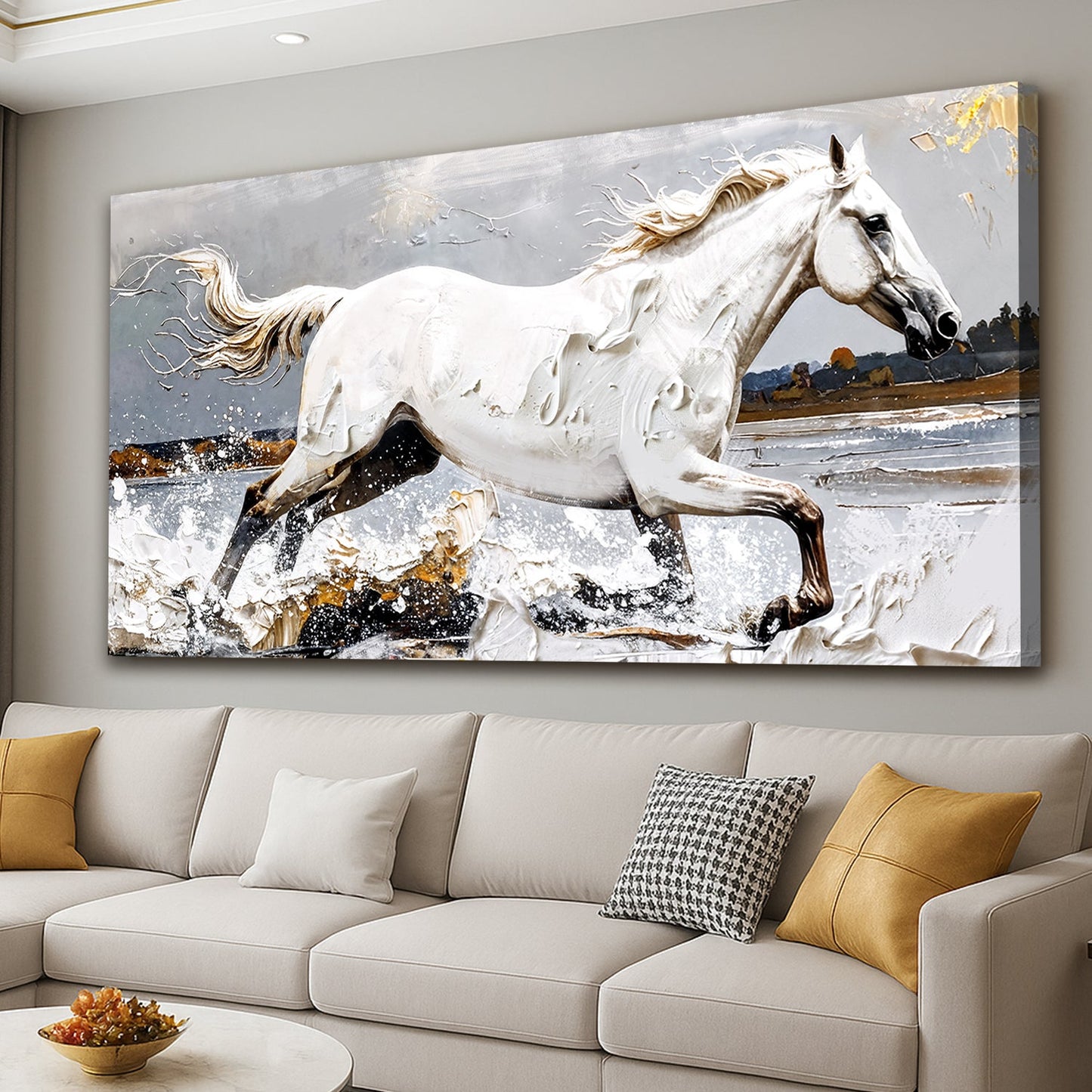 Abstract Horse Canvas Wall Art