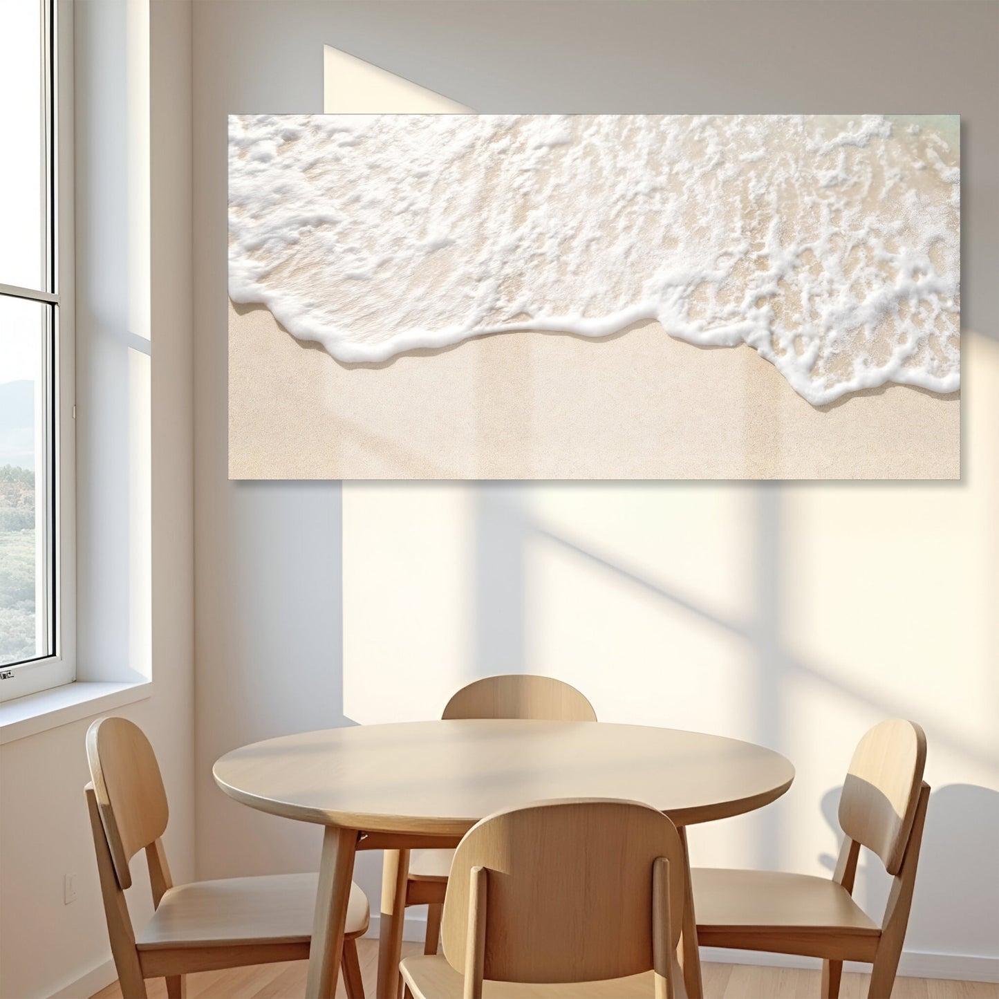 Sandy Waves Coastal Canvas Wall Art II