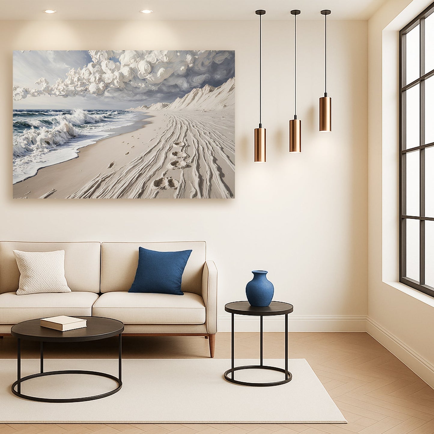 Footprints in the Sand Canvas Wall Art