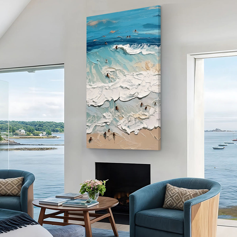 Beach Days Coastal Canvas Wall Art XVIII