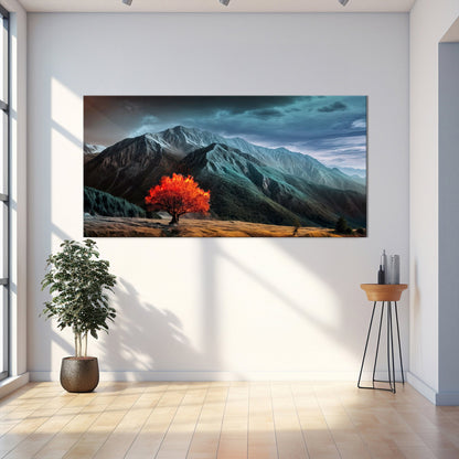 Burning Bush Biblical Canvas Wall Art Faith Decor