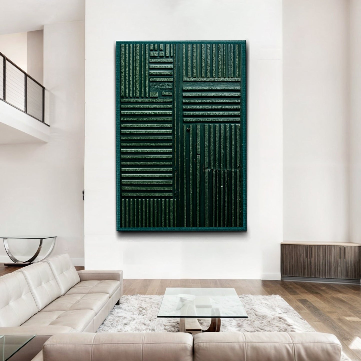 Green Abstract Patterns Canvas Wall Art