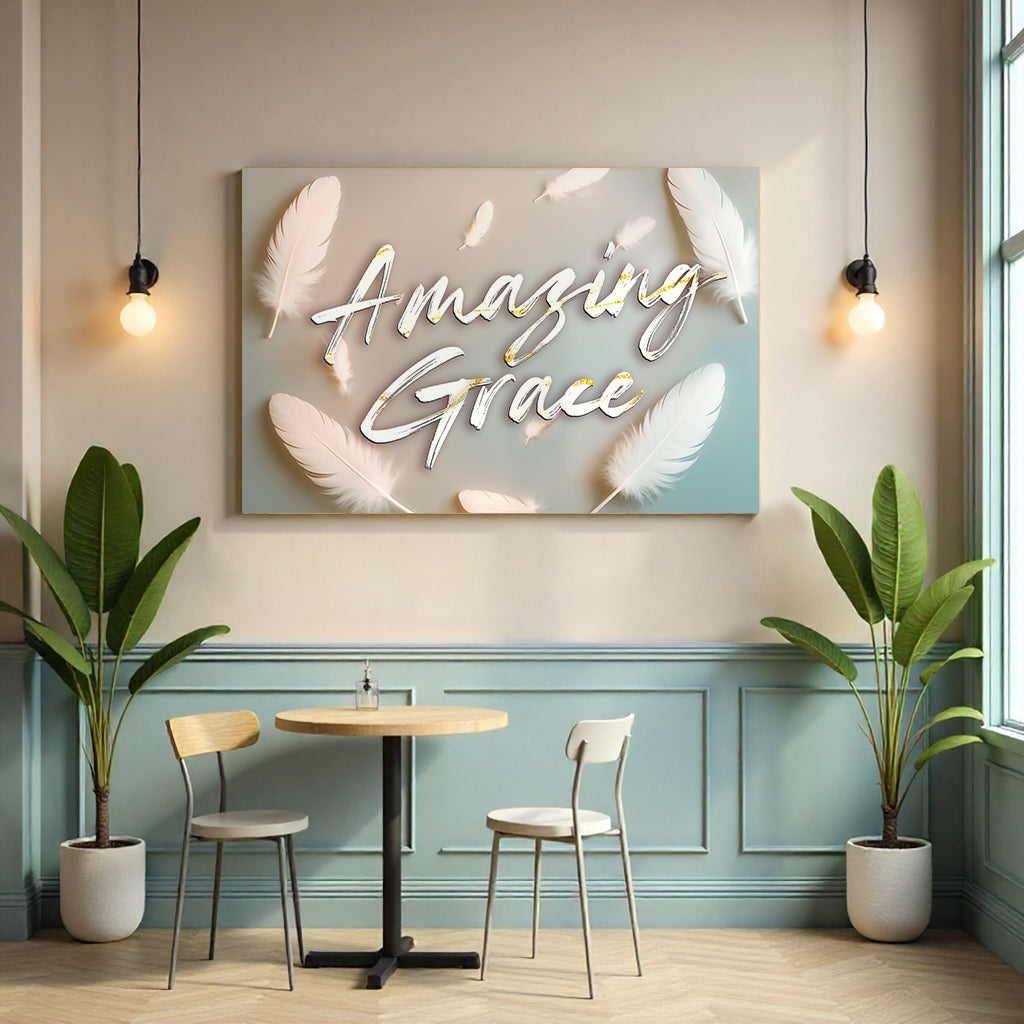 Amazing Grace Faith Canvas Sign