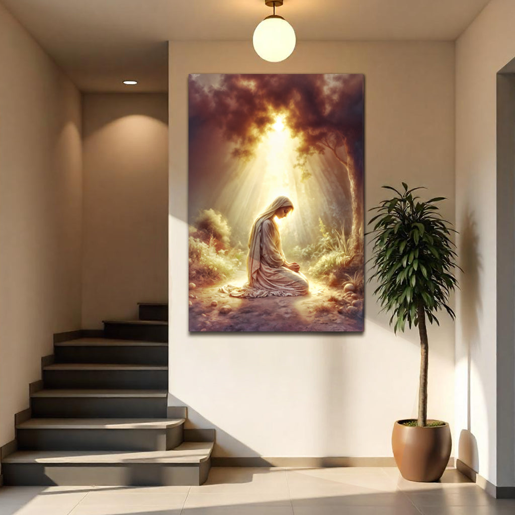 Mary Praying Faith Canvas Wall Art
