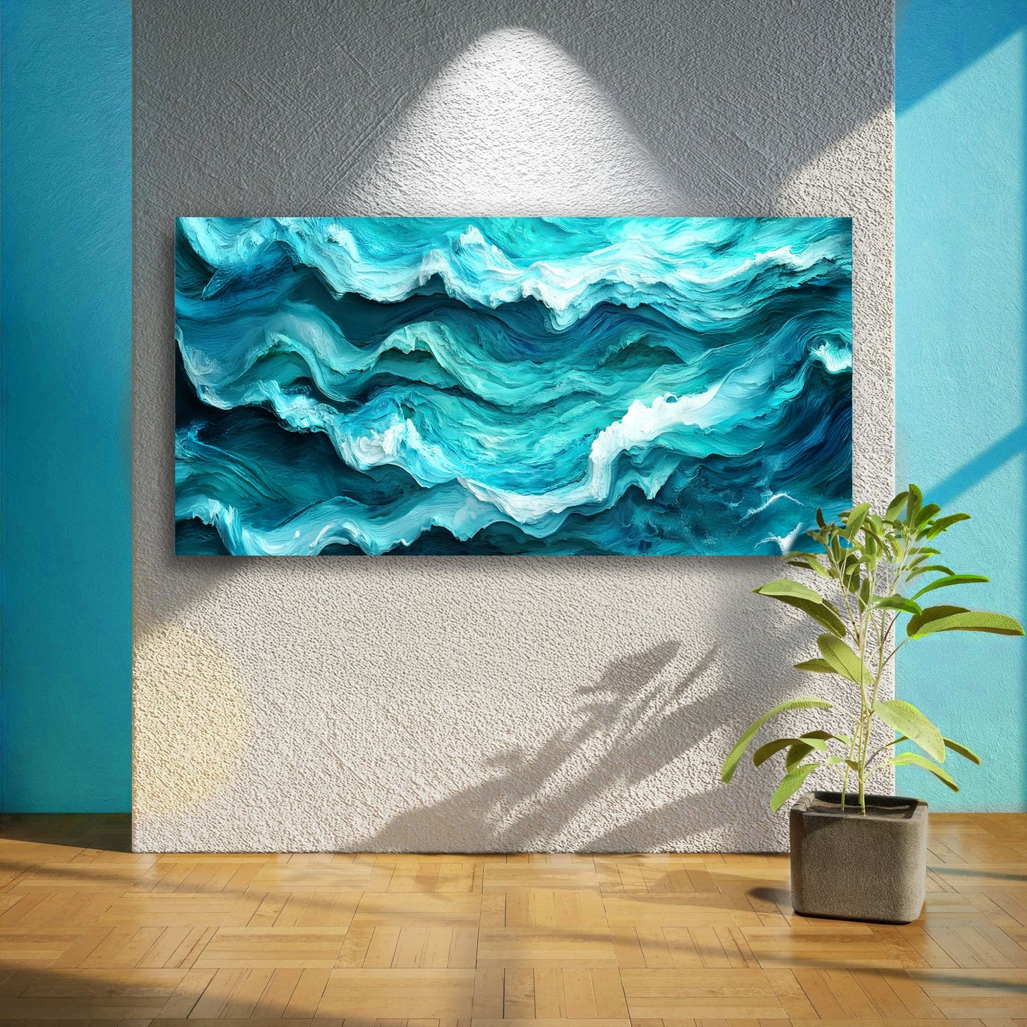 Blue Ocean Coastal Canvas Wall Art