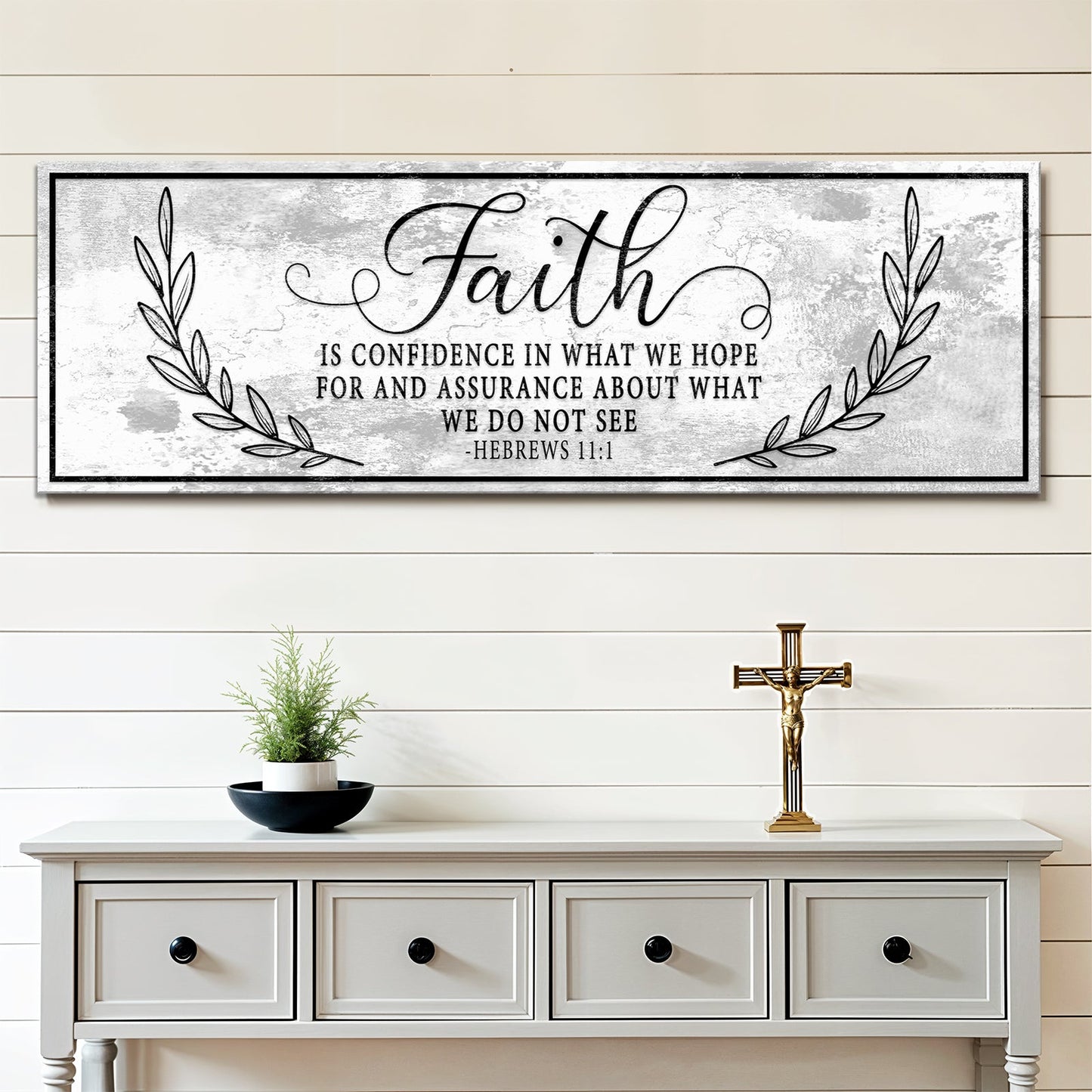 Faith Is Confidence Hebrews 11:1 Canvas Sign II
