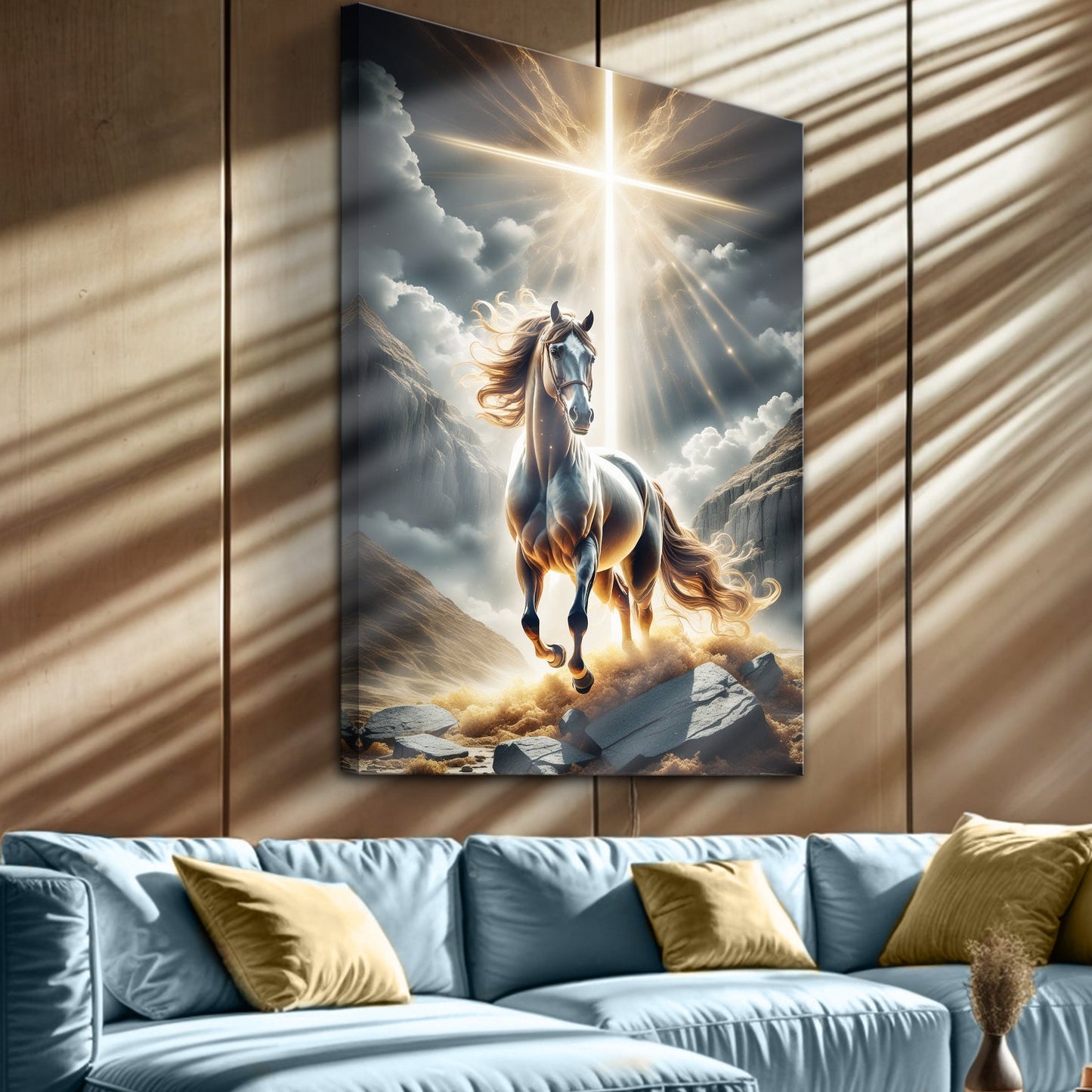 3D Horse Faith Canvas Wall Art II
