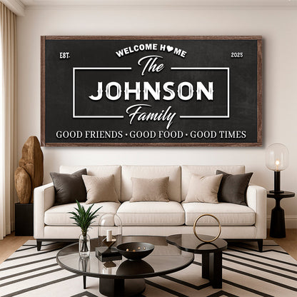Welcome Home Canvas Wall Sign