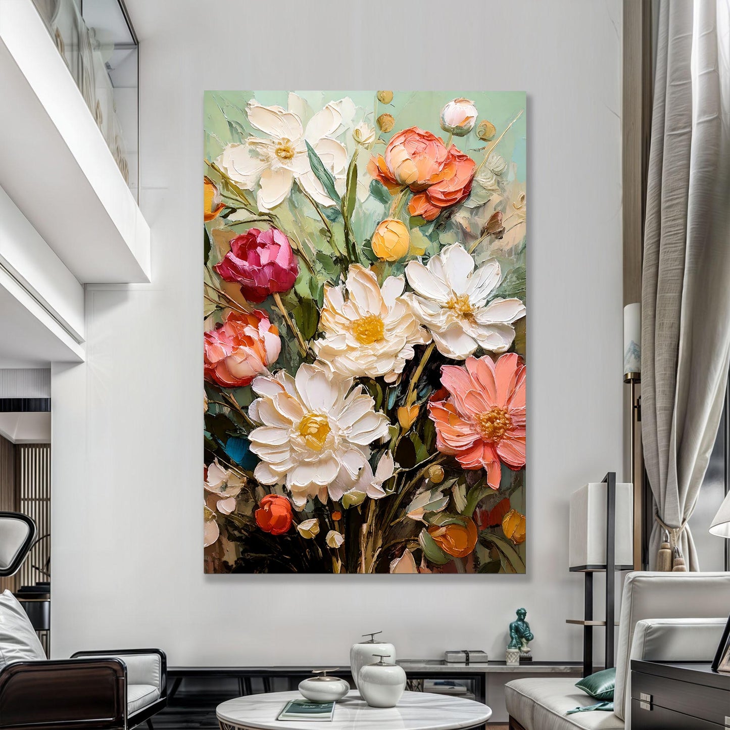Serene Blossoms Floral Canvas Wall Art