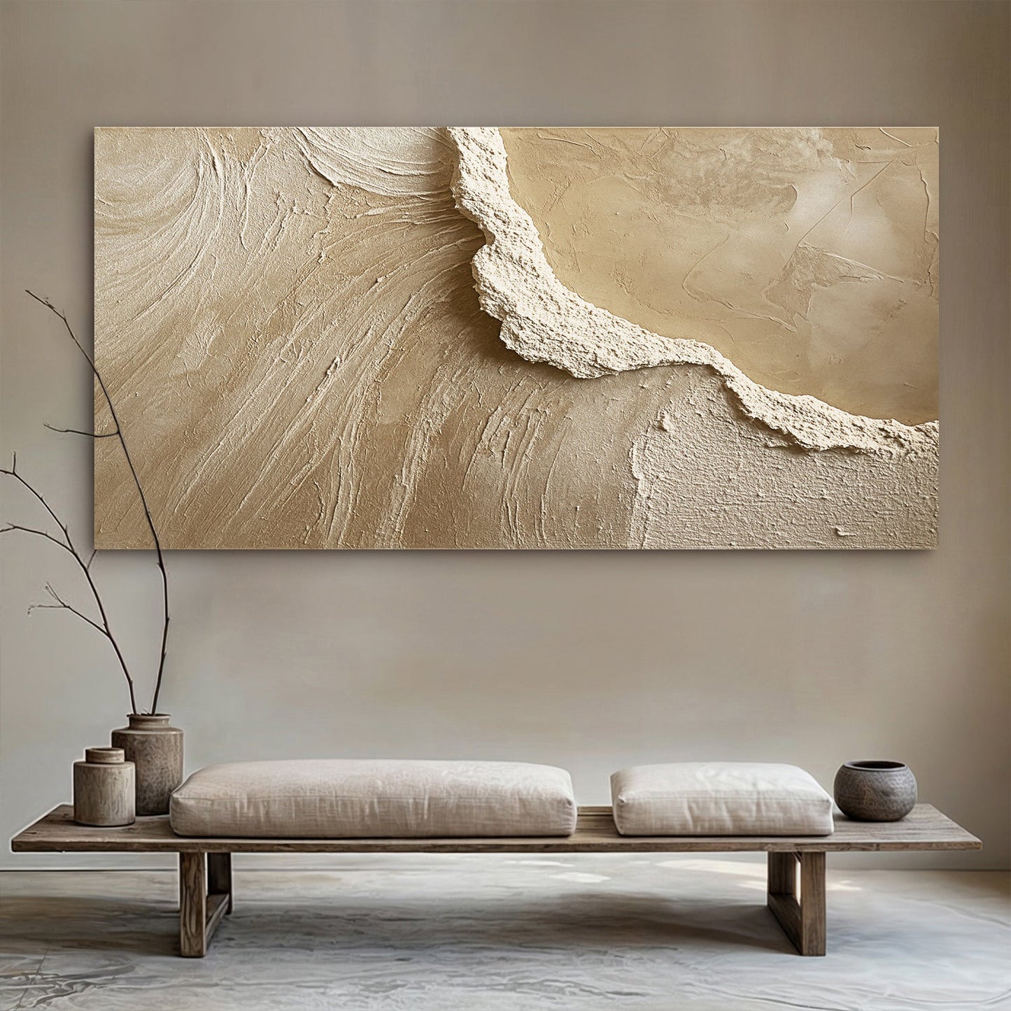 Minimalist Wide-Format Abstract Canvas Wall Art