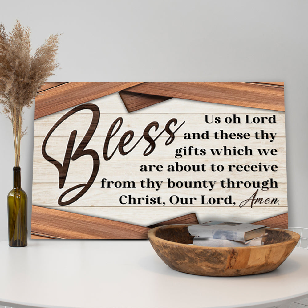 Bless Us Oh Lord Faith Canvas Wall Art