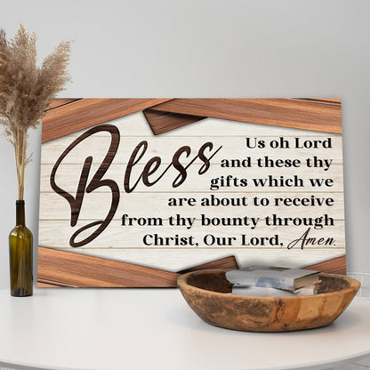 Bless Us Oh Lord Faith Canvas Wall Art