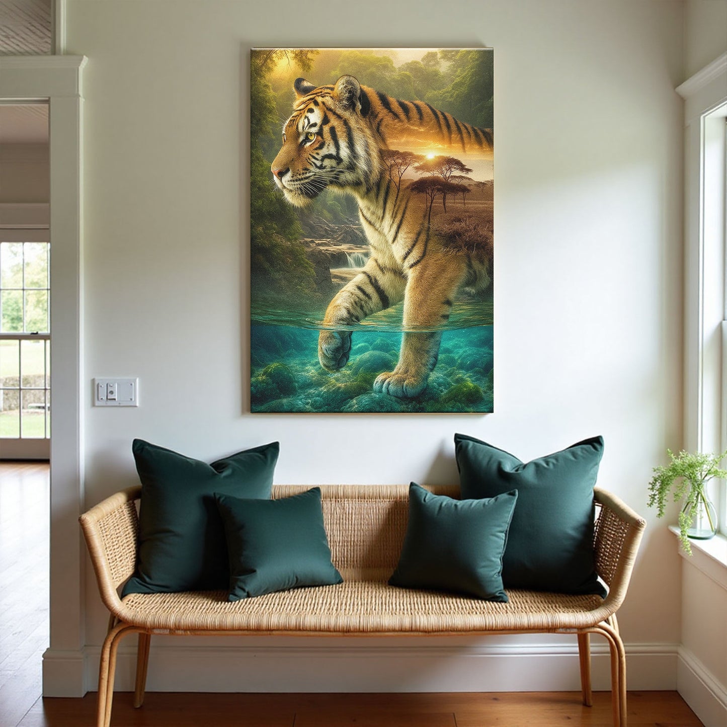 Tiger's Allegory Canvas Wall Art