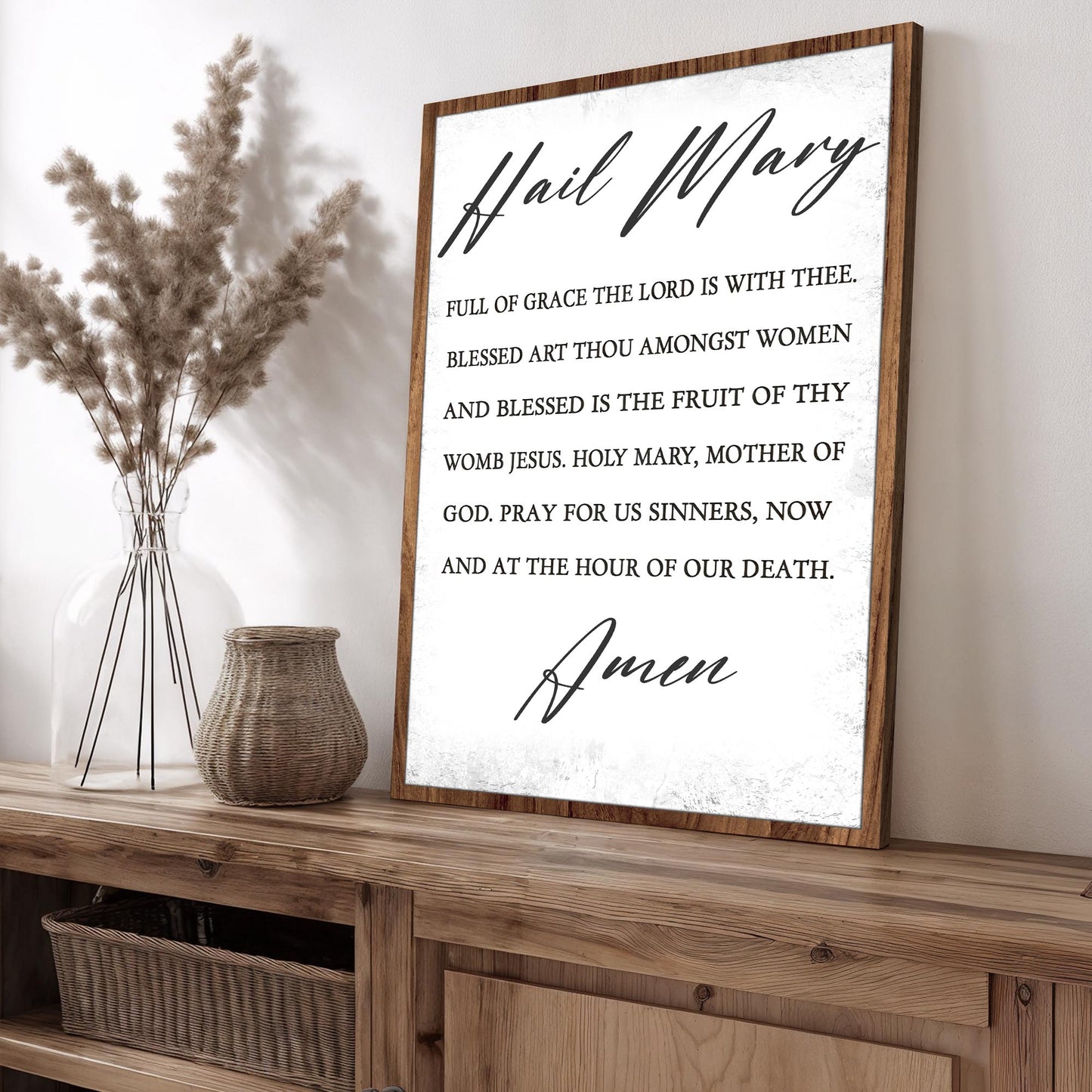 Hail Mary Faith Canvas Wall Art