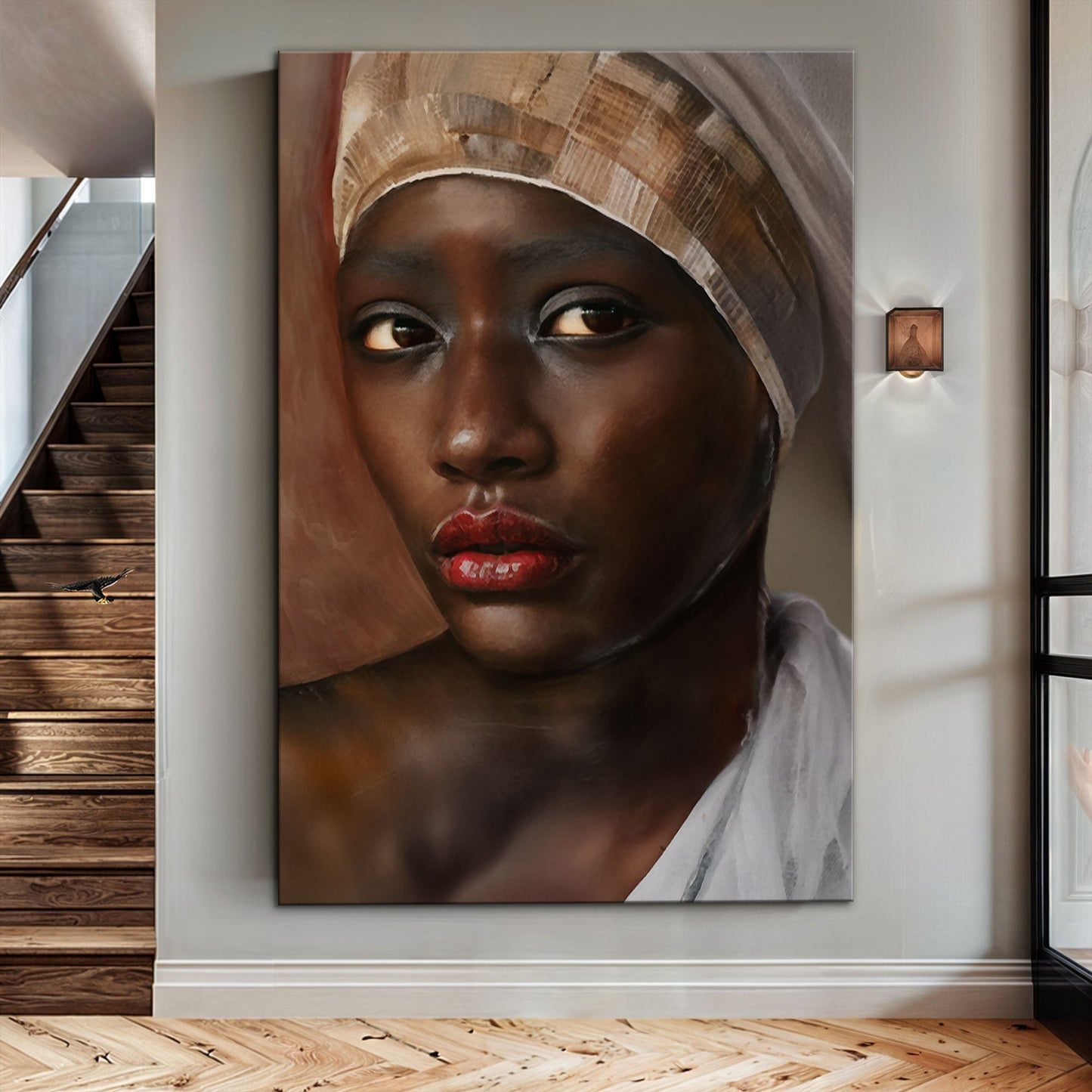 African Woman Portrait Canvas Wall Art