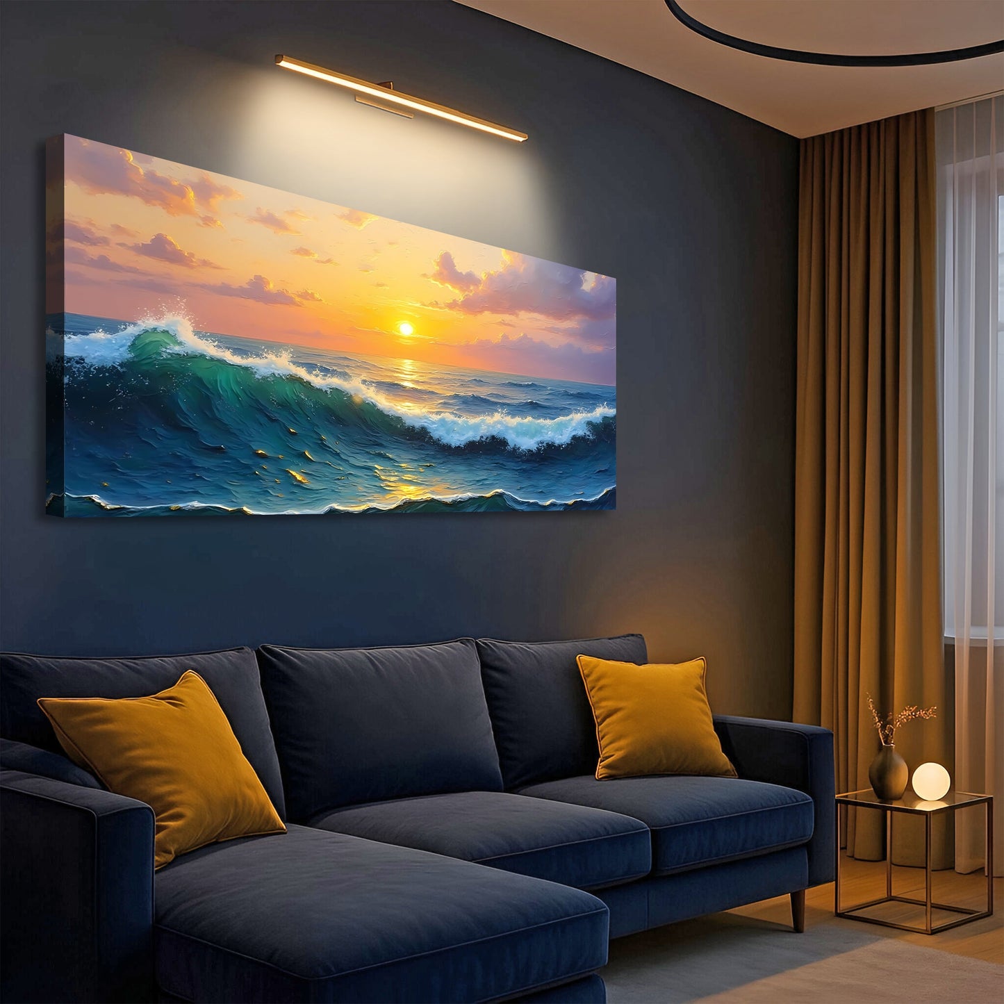 Waterscape Abstract Canvas Wall Art XII