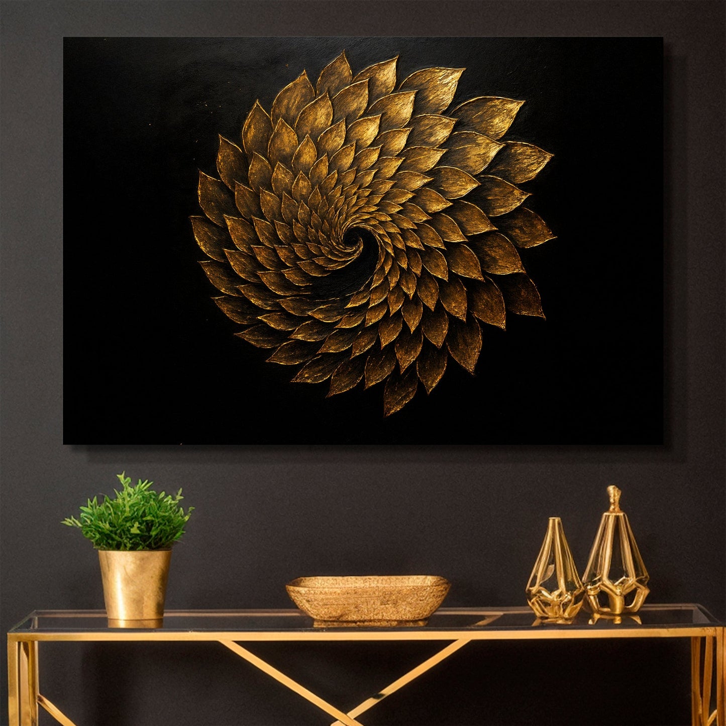 Winged Harmony Abstract Canvas Wall Art