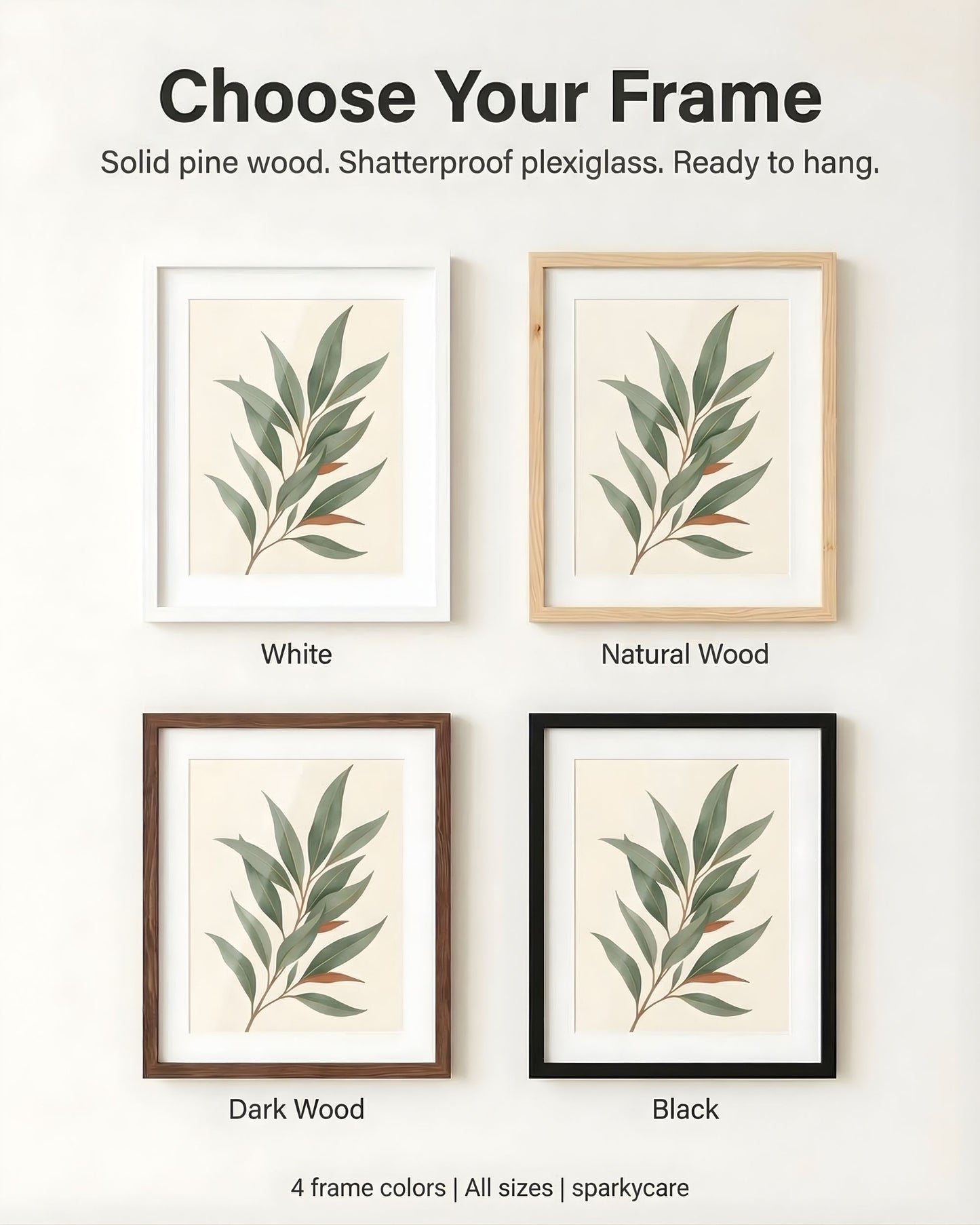 Willow Tree and Poppy Botanical 9th Anniversary Wall Art