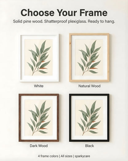 Willow Tree and Poppy Botanical 9th Anniversary Wall Art