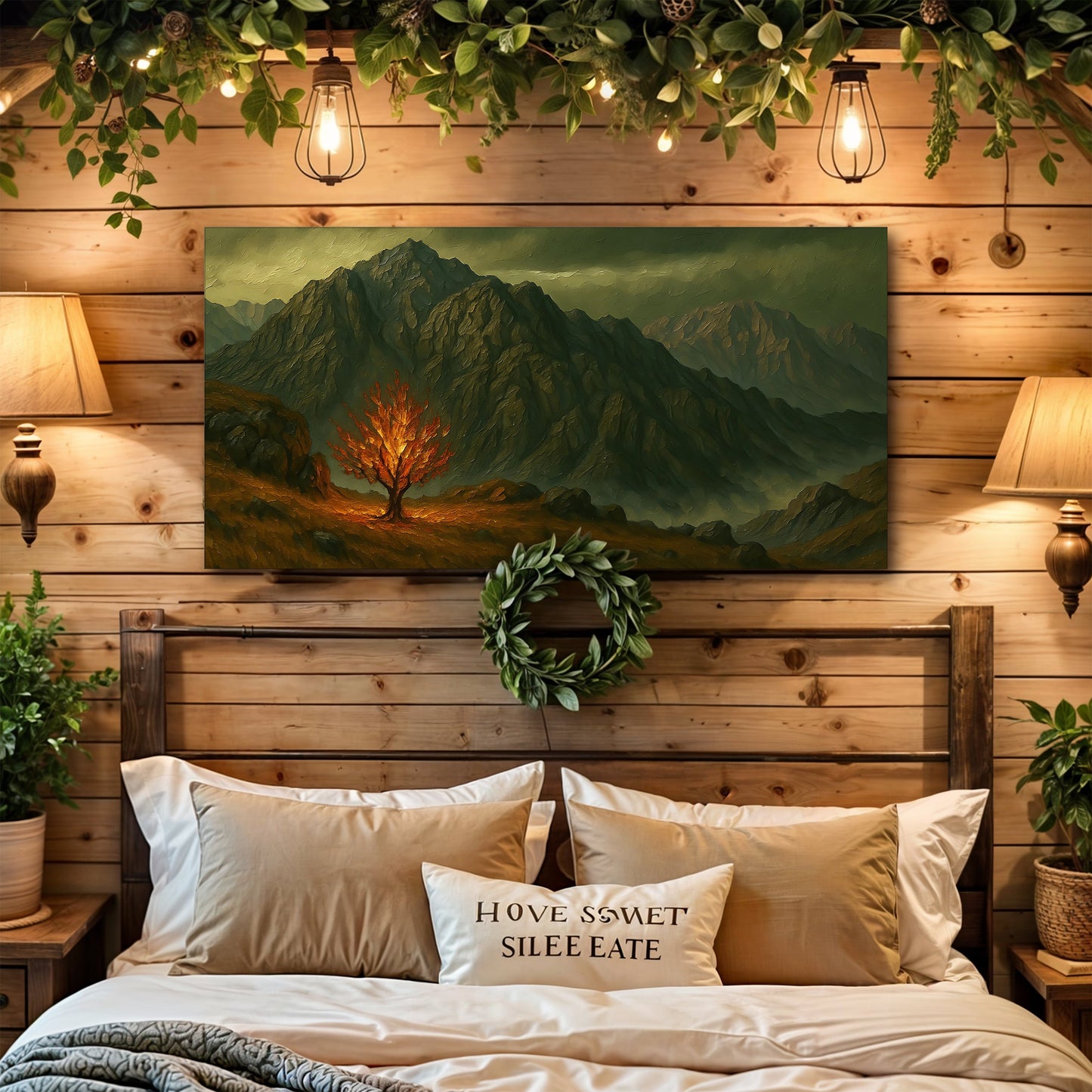 Burning Bush Faith Wall Art Canvas Christian Print