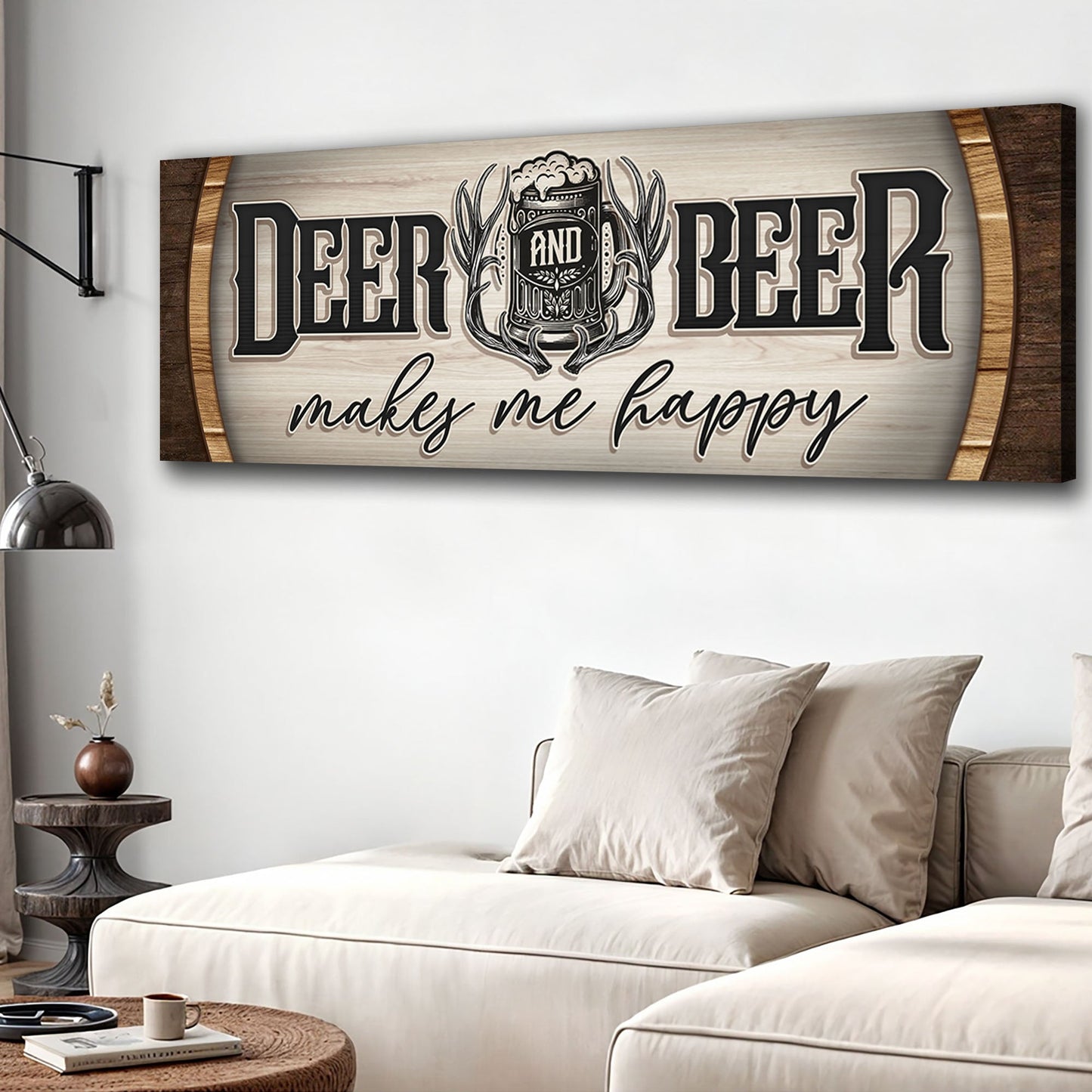 Deer and Beer Hunting Canvas Wall Art II