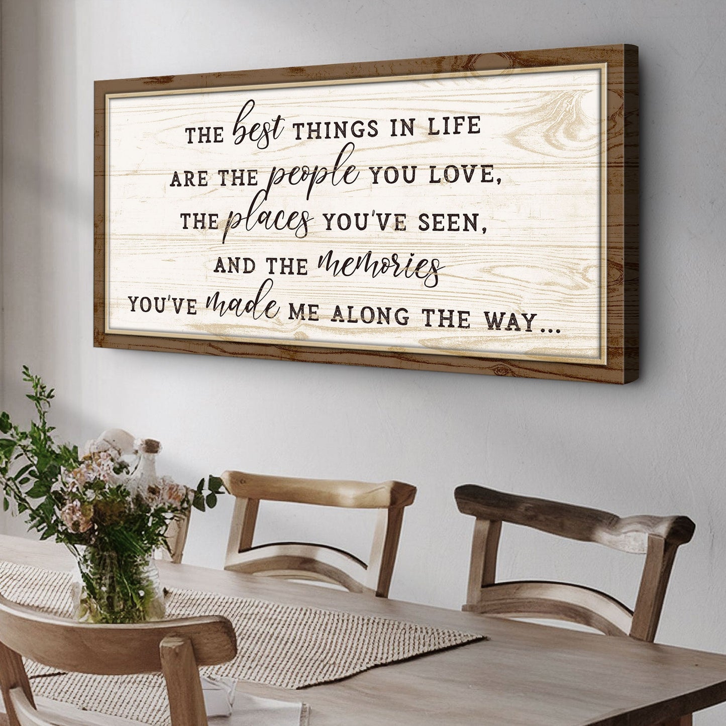 The Best Things in Life Canvas Wall Art Sign