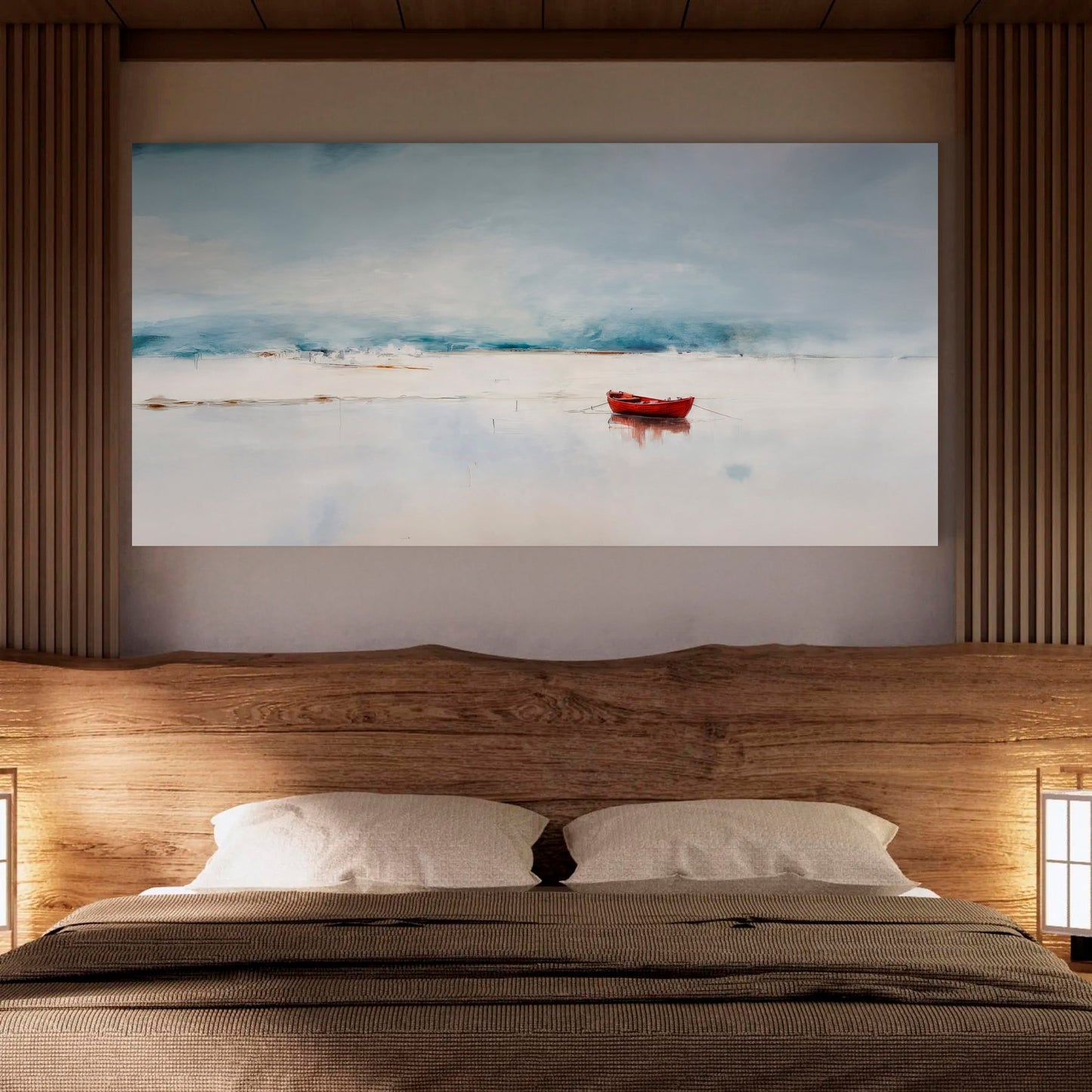 Misty Morning Abstract Canvas Wall Art