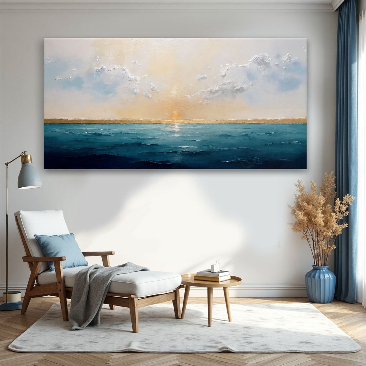 Waterscape Abstract Canvas Wall Art VI