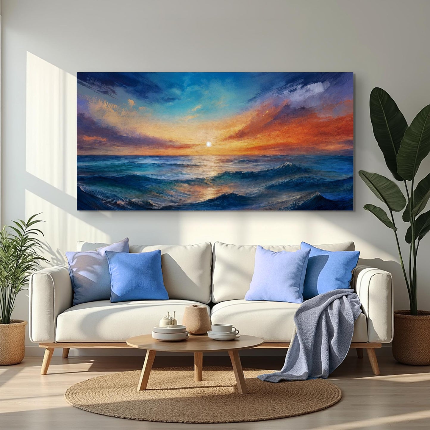 Waterscape Abstract Canvas Wall Art XIII