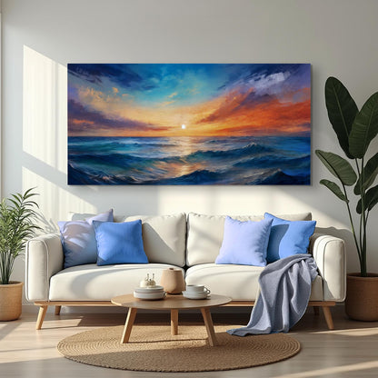 Waterscape Abstract Canvas Wall Art XIII