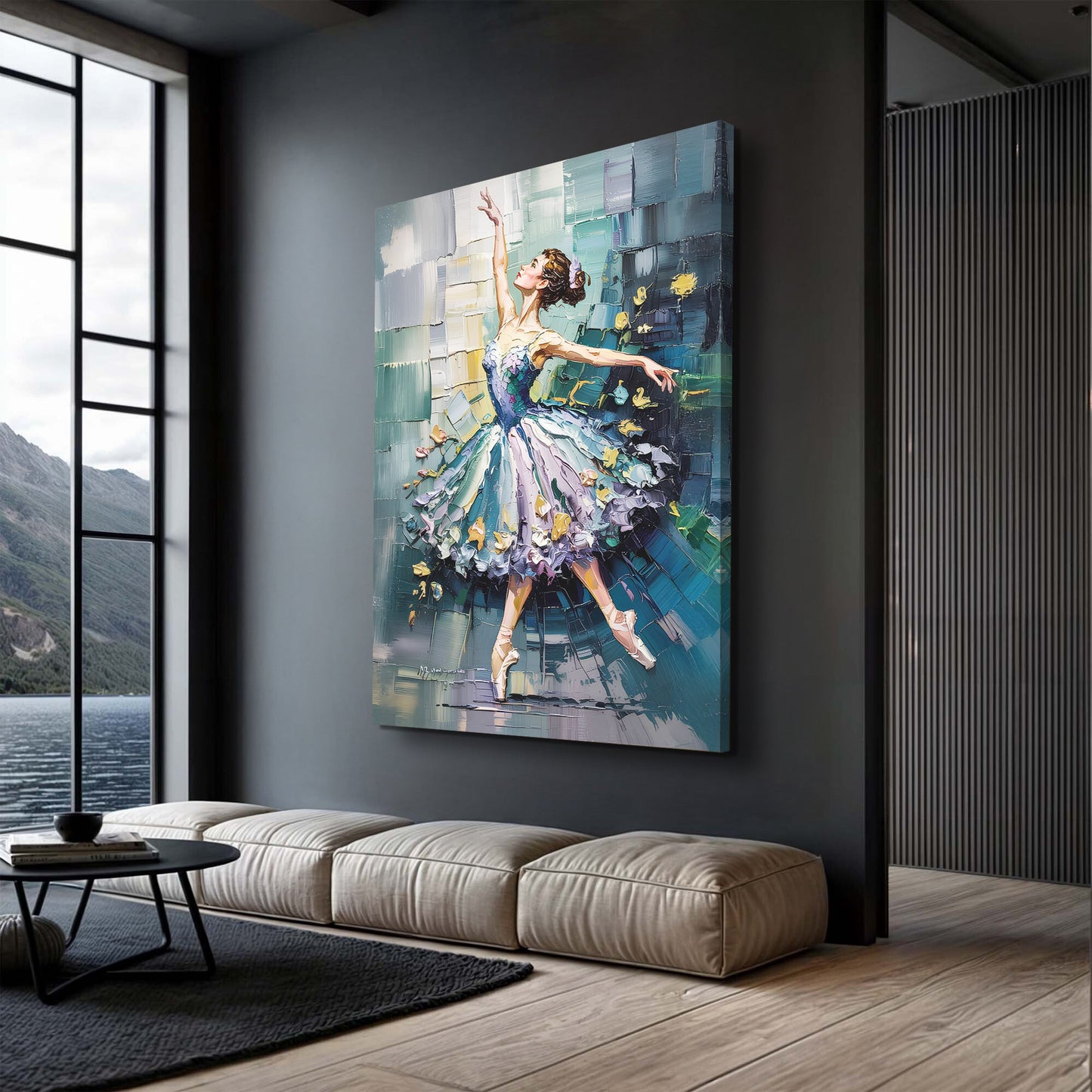 Ballerina Abstract Canvas Wall Art