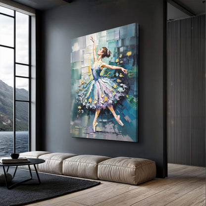 Ballerina Abstract Canvas Wall Art