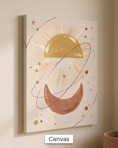 Golden Arc Celestial Boho Wall Art