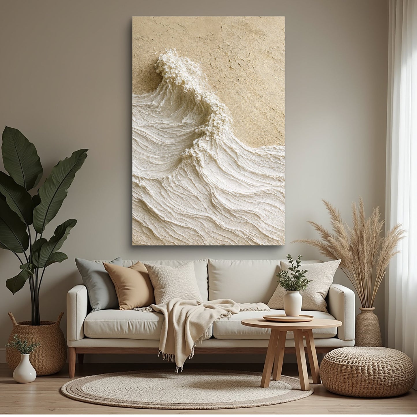 Modern Neutral Mountain Canvas Wall Art